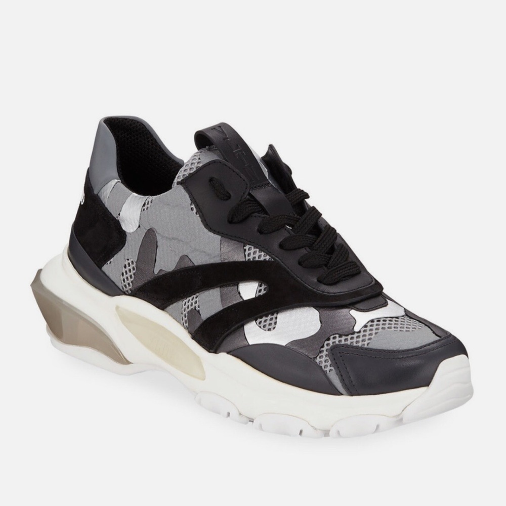 Valentino Garavani Bounce Camouflage Lace Up Mesh Sneakers Sz 36